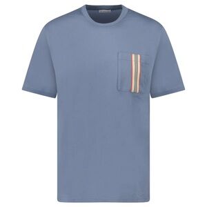 Burberry Blue grey Tee with Striped Pocket S